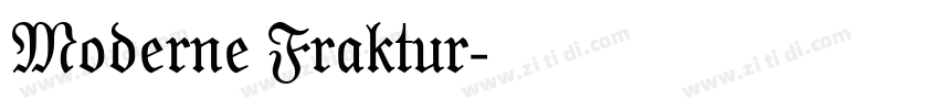 Moderne Fraktur字体转换